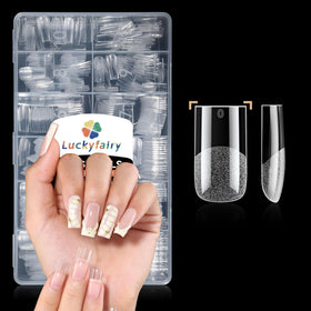 Luckyfairy Medium Square Nail Tips 504Pcs front view