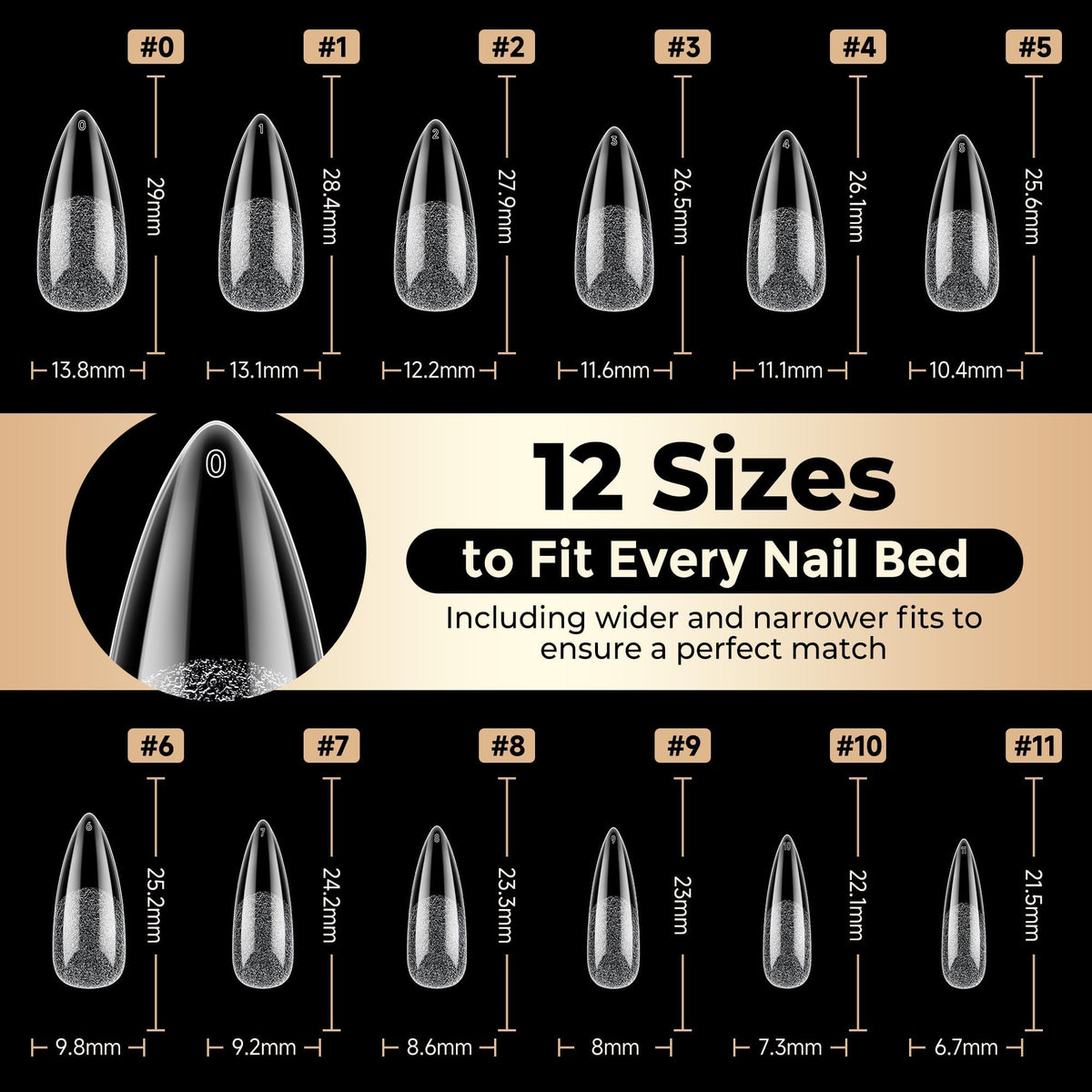 Luckyfairy Medium Stiletto Nail Tips in a lifestyle setting