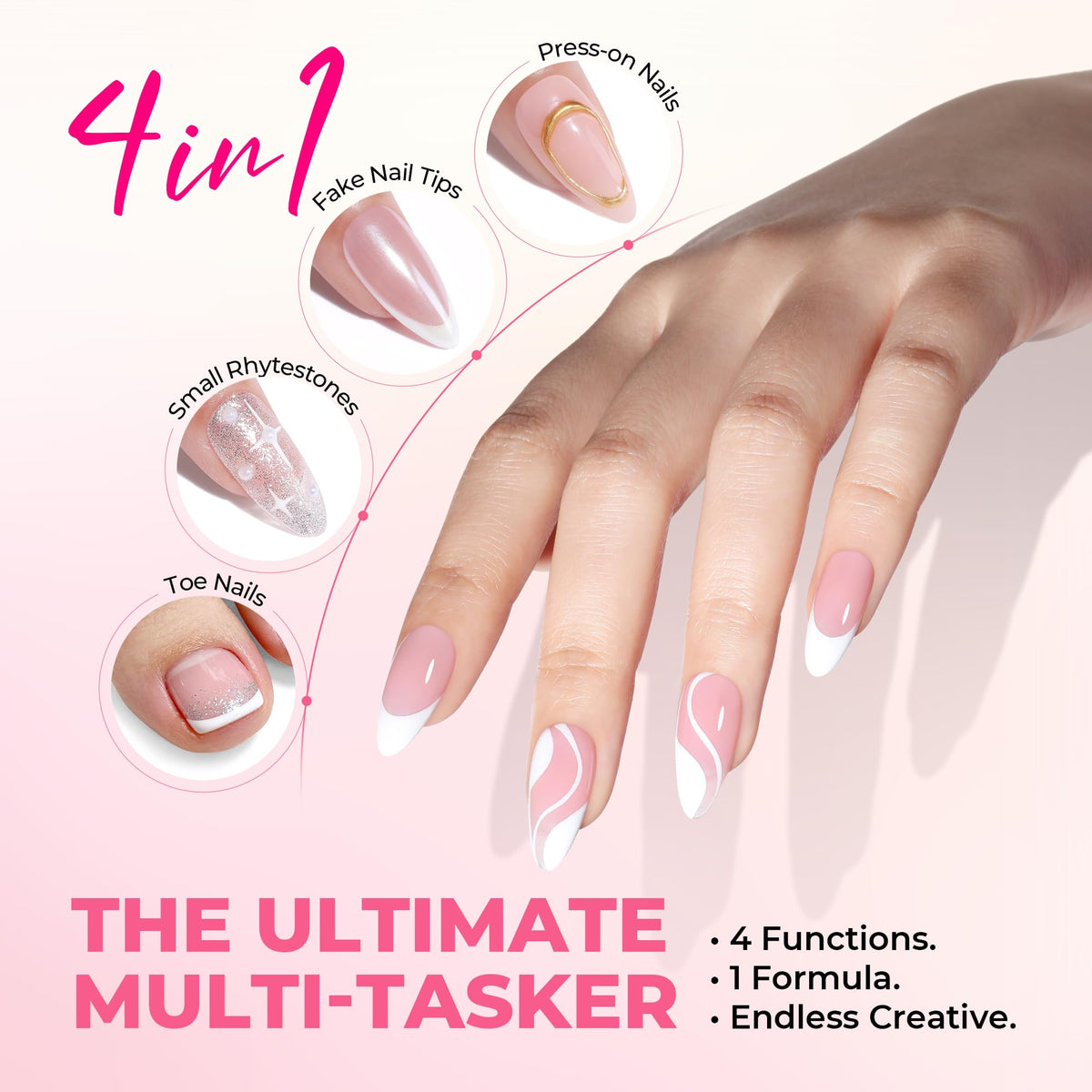 Luckyfairy Nail Glue for Press Ons tube with controlled valve