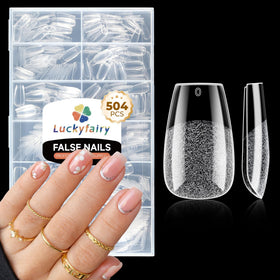 Luckyfairy Short Coffin Nails Tips 504 pcs packaging front view