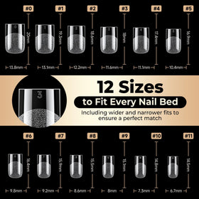 Luckyfairy Short Square Nail Tips ready for DIY manicure setup