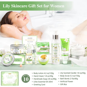 LUCOTIYA lily scented candle and artificial flower in the set