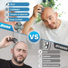 Luctry Head Shaver with magnetic cutter head detached