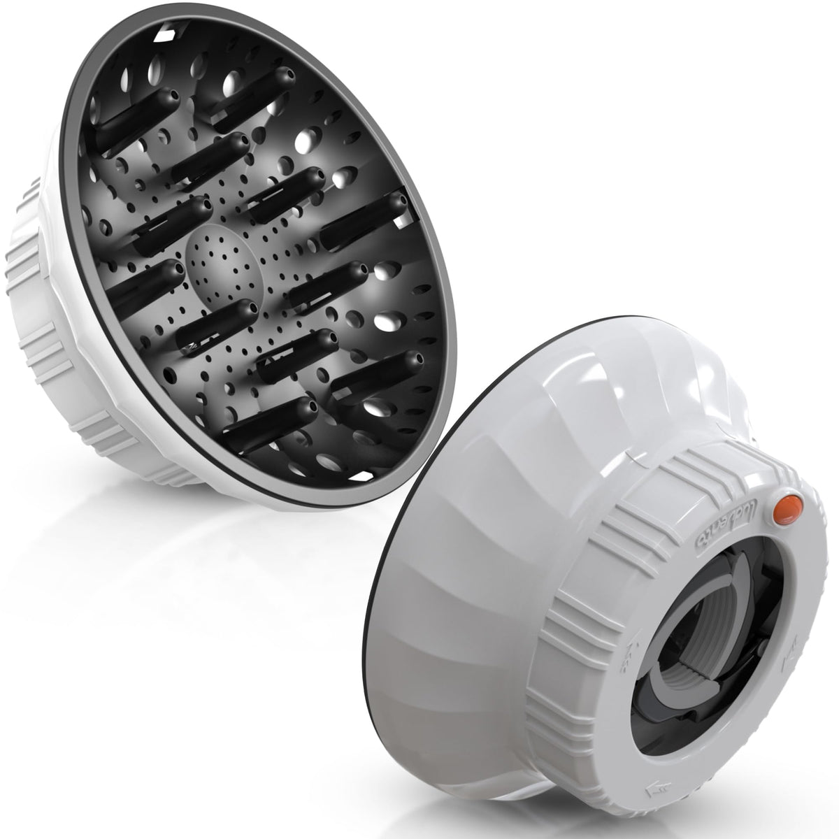 Ludvento Hair Diffuser with user styling hair