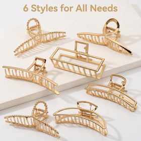 LUKACY Gold Hair Clips displayed in stylish packaging