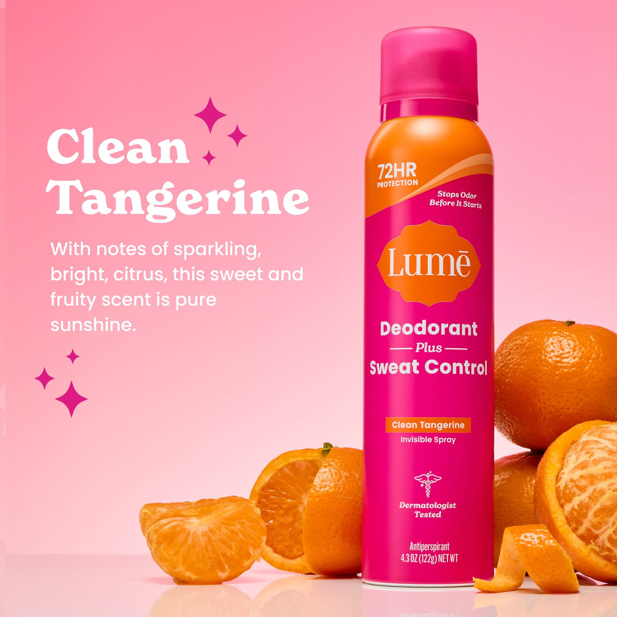 Lume Antiperspirant Spray Clean Tangerine back view
