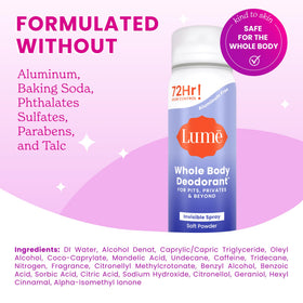 Lume deodorant application demonstration on skin