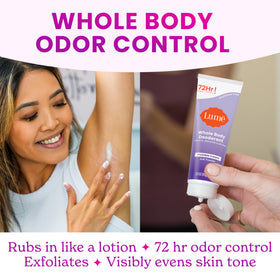 Lume deodorant cream application demonstration