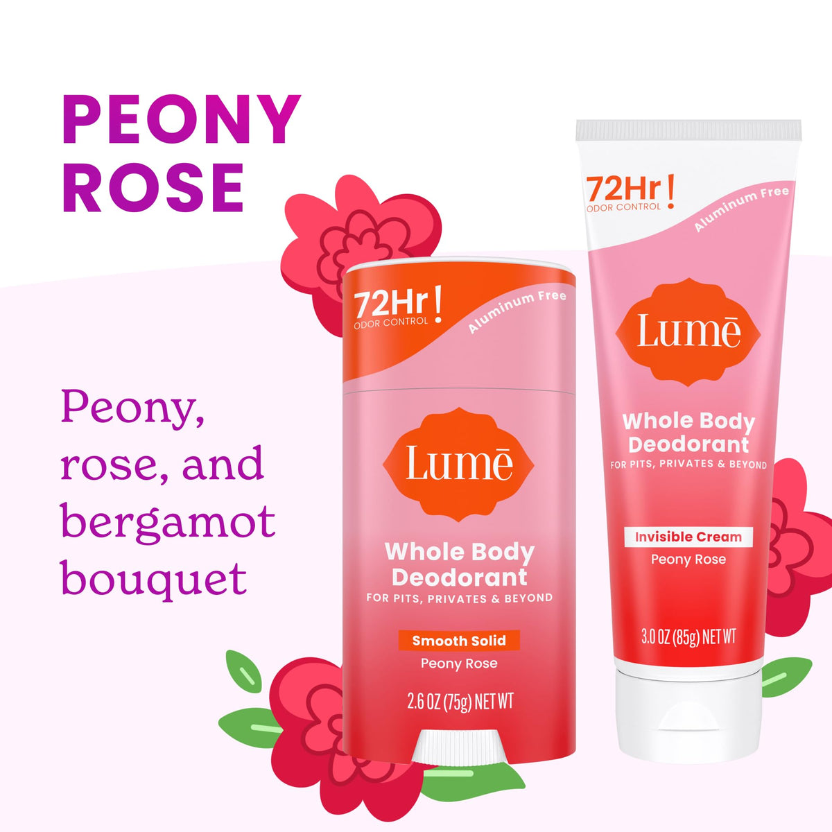 Lume deodorant cream application on skin