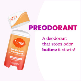 Lume deodorant stick in lifestyle setting