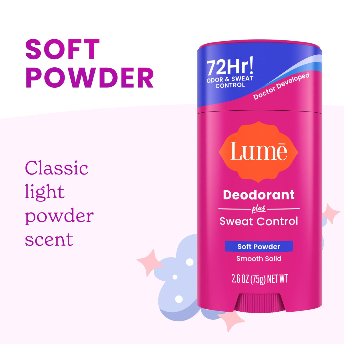 Lume deodorant stick with ingredients list