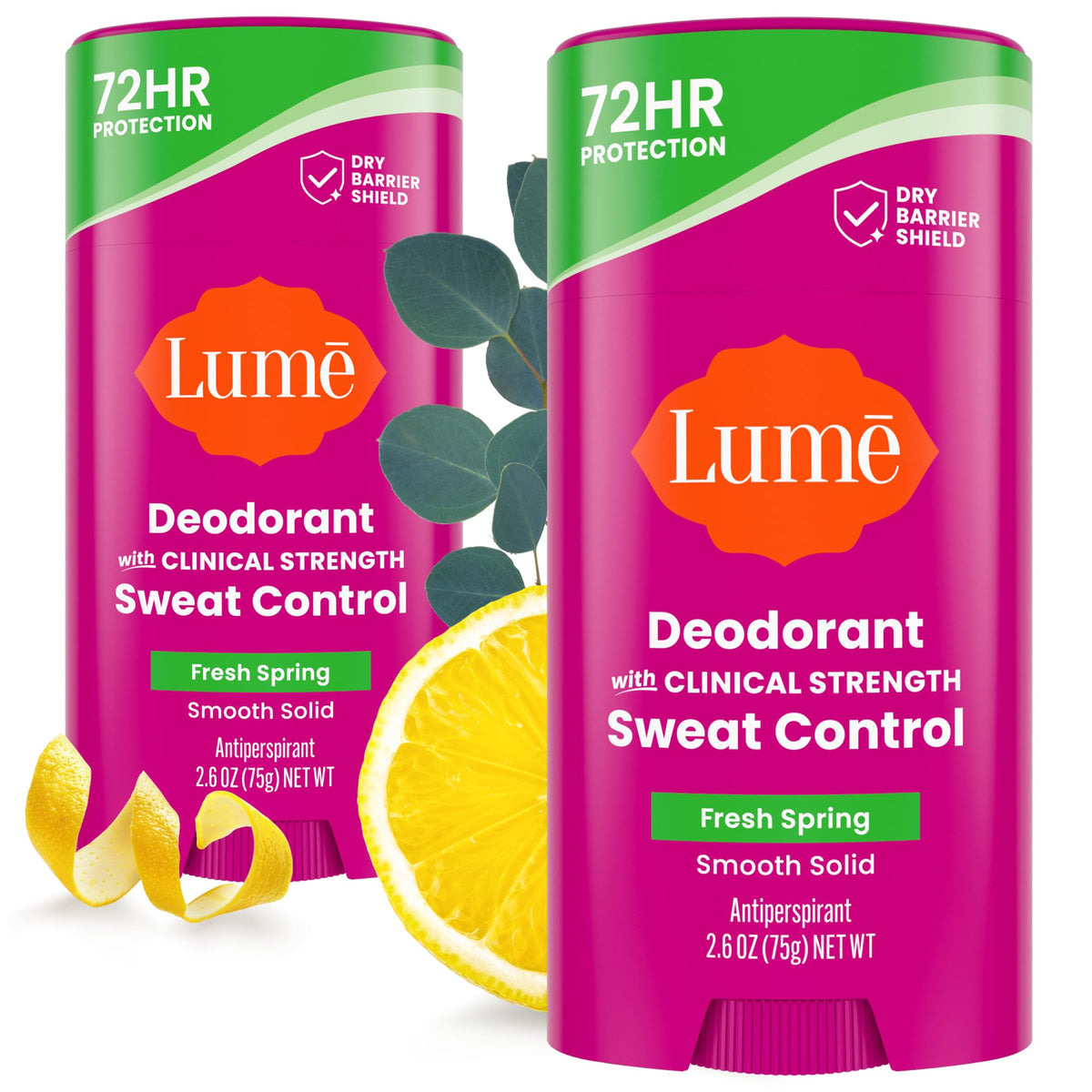 Lume Sweat Control Deodorant Solid Stick Fresh Spring front view