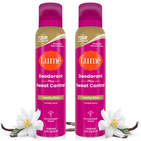 Lume Sweat Control Deodorant Spray 2 pk Vanilla Bliss front view