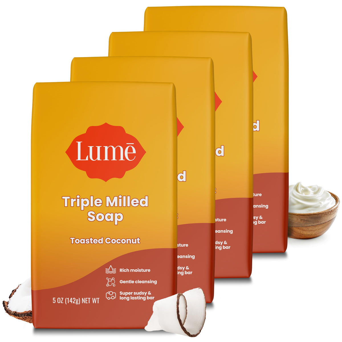 Lume Triple Milled Bar Soap 5 oz pack front view
