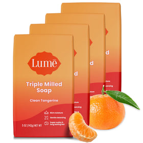 Lume Triple Milled Bar Soap Clean Tangerine front view