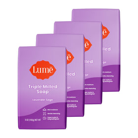 Lume Triple Milled Bar Soap Lavender Sage front view