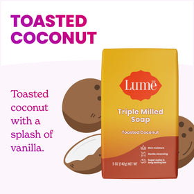 Lume Triple Milled Soap 4 pack packaging