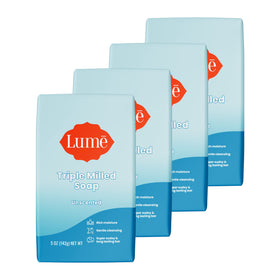 Lume Unscented Triple Milled Bar Soap 5 oz front view