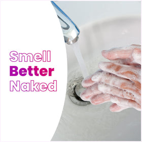 Lume Unscented Triple Milled Bar Soap in use with lather