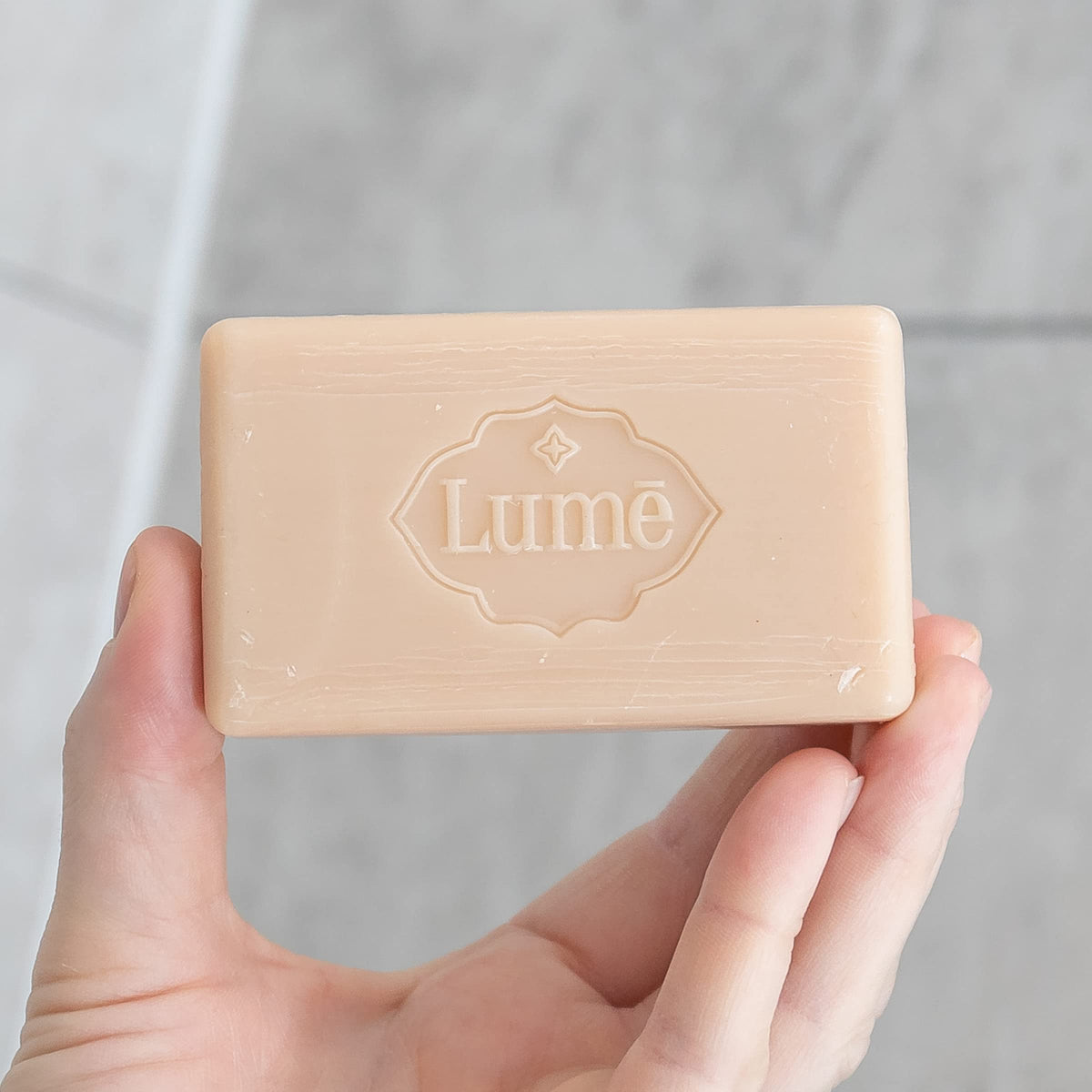 Lume Unscented Triple Milled Bar Soap with other Lume products