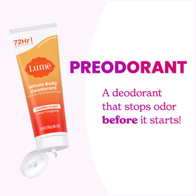 Lume Whole Body Deodorant being applied to skin
