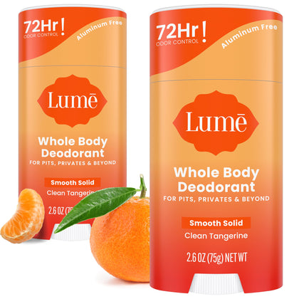 Lume Whole Body Deodorant Clean Tangerine 2.6 oz stick front view