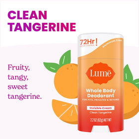 Lume Whole Body Deodorant Clean Tangerine side view