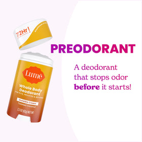 Lume Whole Body Deodorant Cream Stick 2.2 oz with coconut