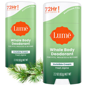 Lume Whole Body Deodorant Cream Stick Fresh Alpine front view