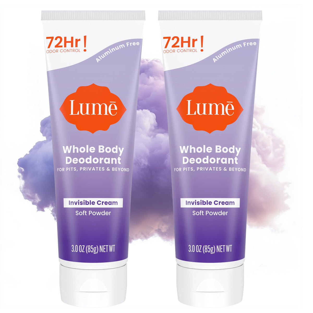 Lume Whole Body Deodorant Cream Tube 3 oz front view