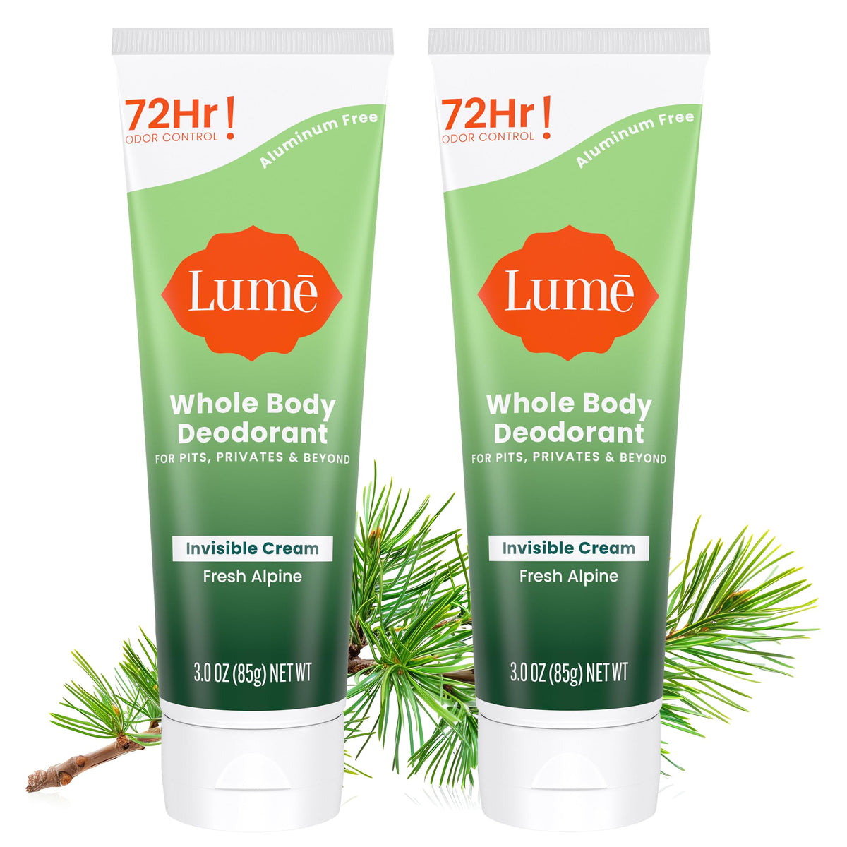 Lume Whole Body Deodorant Cream Tube 3 oz front view