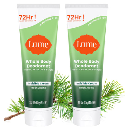 Lume Whole Body Deodorant Cream Tube 3 oz front view