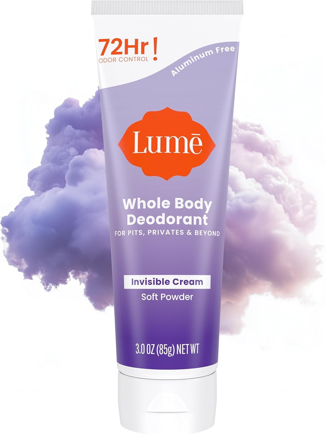 Lume Whole Body Deodorant Cream Tube 3 oz front view
