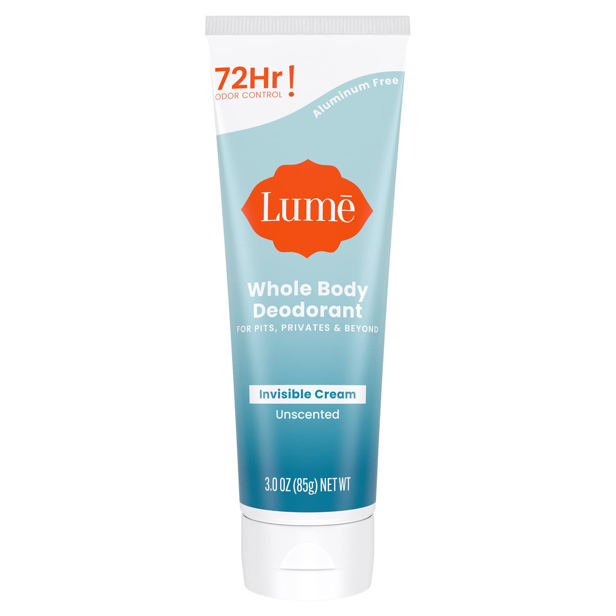 Lume Whole Body Deodorant Cream Tube 3 oz front view