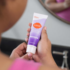 Lume Whole Body Deodorant Cream Tube 3 oz label close-up