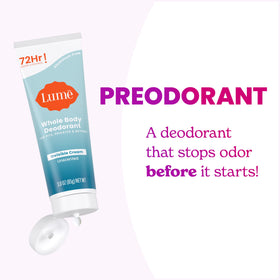 Lume Whole Body Deodorant Cream Tube 3 oz packaging details