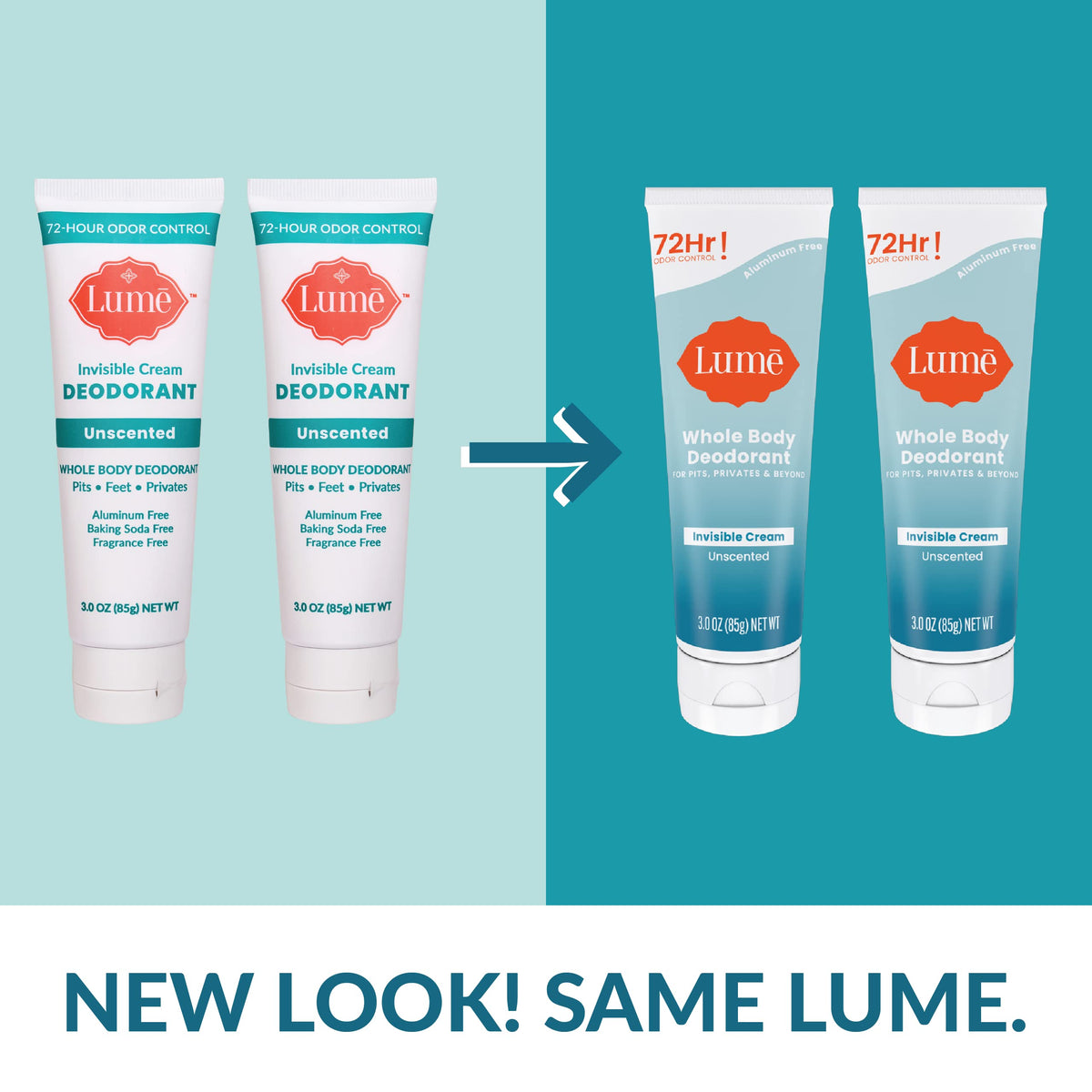 Lume Whole Body Deodorant Cream Tube 3 oz, Unscented lifestyle scene