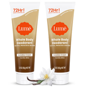 Lume Whole Body Deodorant Cream Tube 3 oz Vanilla Bliss front view