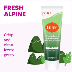 Lume Whole Body Deodorant Cream Tube 3 oz with packaging