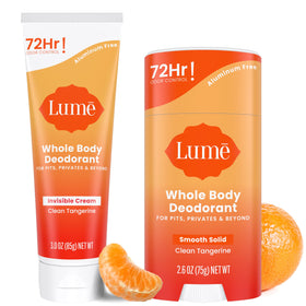 Lume Whole Body Deodorant Cream Tube 3oz in Clean Tangerine