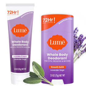 Lume Whole Body Deodorant Cream Tube 3oz Lavender Sage front view