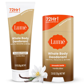 Lume Whole Body Deodorant Cream Tube 3oz Vanilla front view