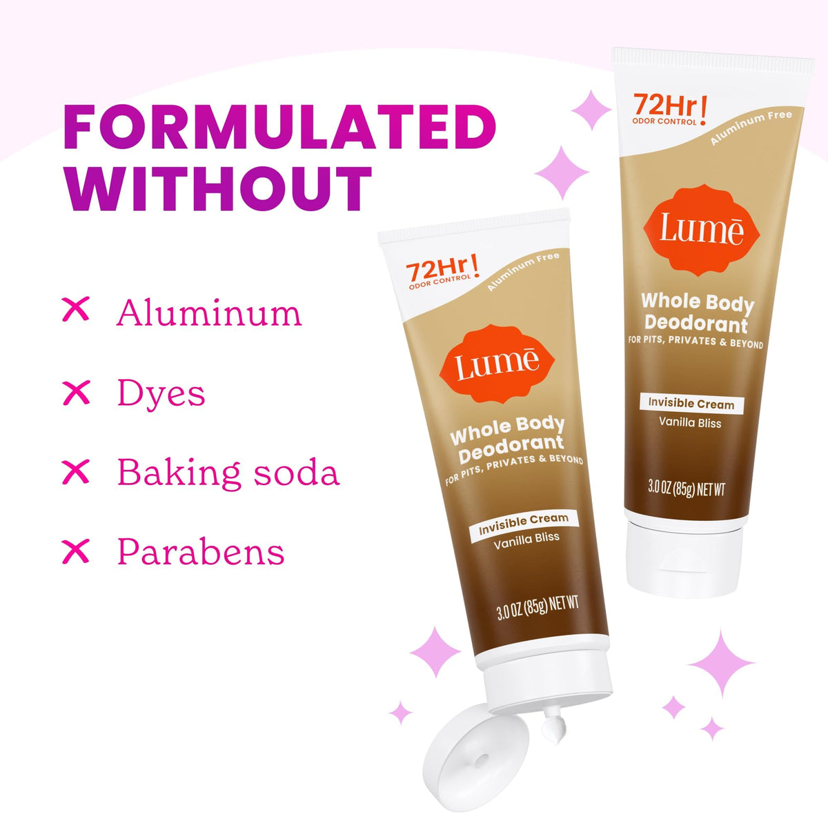 Lume Whole Body Deodorant Cream Tube application demonstration