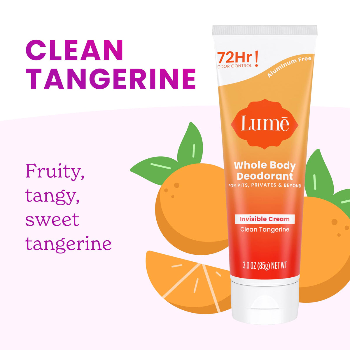 Lume Whole Body Deodorant Cream Tube open showing cream texture