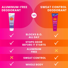 Lume Whole Body Deodorant Cream Tube packaging on a bathroom counter