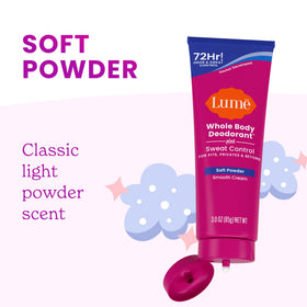 Lume Whole Body Deodorant in bathroom setting