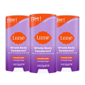 Lume Whole Body Deodorant Lavender Sage 3 pack front view