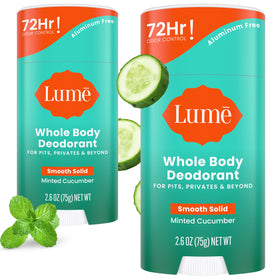 Lume Whole Body Deodorant Minted Cucumber Solid Stick front view