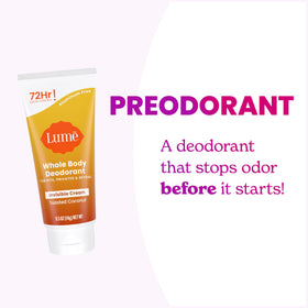 Lume Whole Body Deodorant Sampler in use on skin
