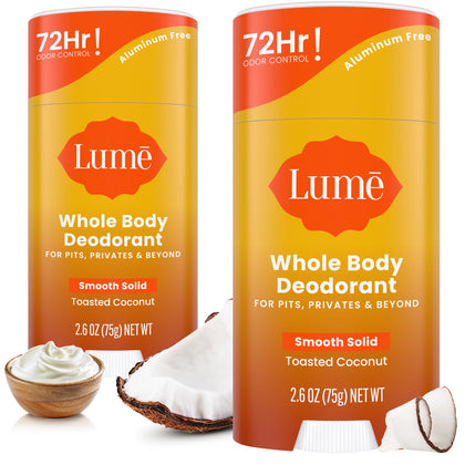 Lume Whole Body Deodorant Solid Stick 2.6 oz front view